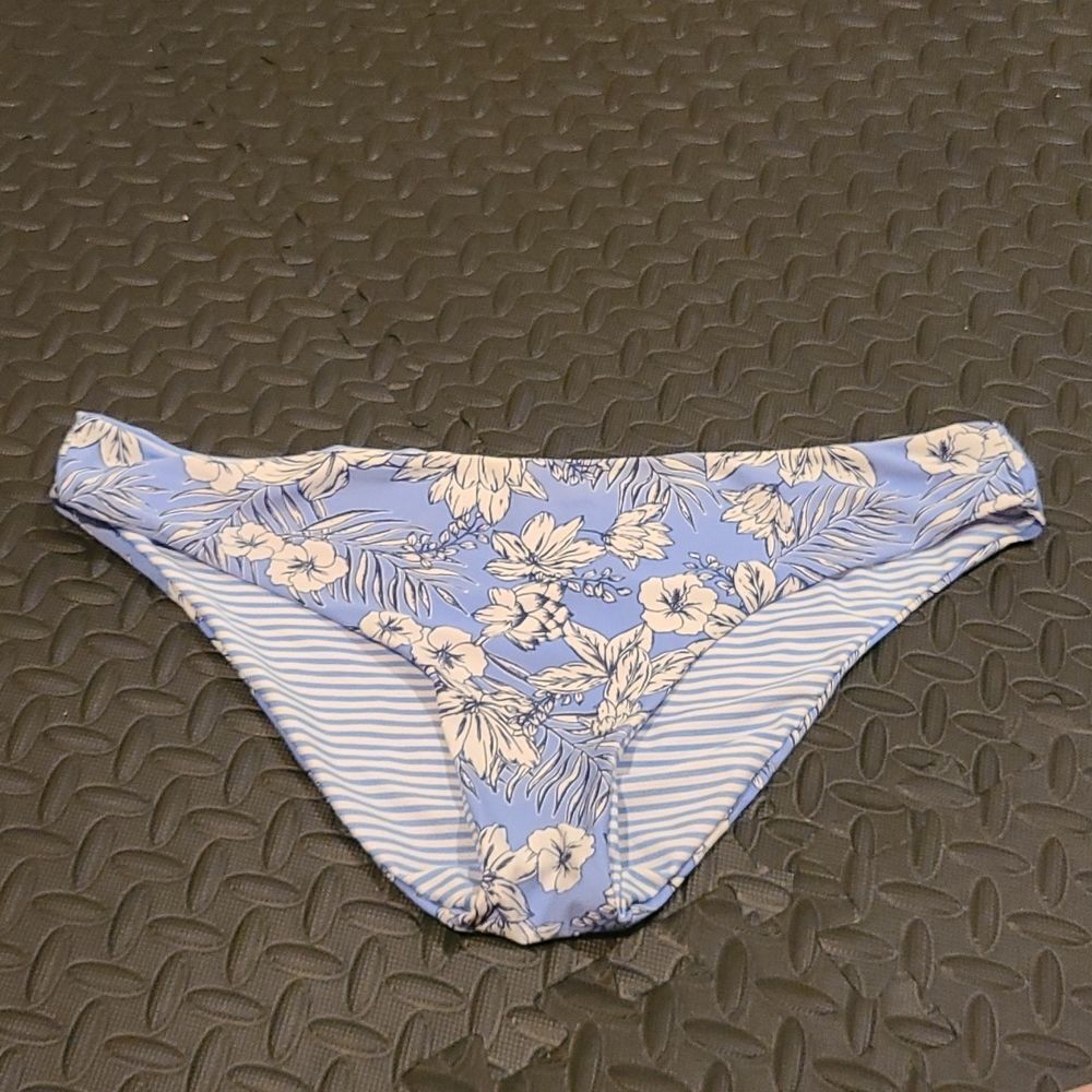 Blue floral bikini bottoms